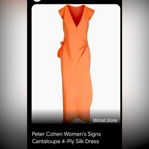 Peter cohen dress four ply 100% silk in Paprika. Retail for $1350. NWT. Size M